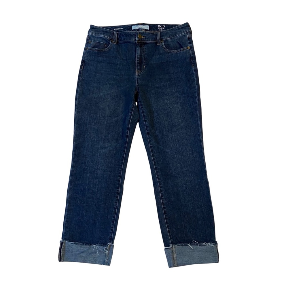 LIVERPOOL Marley Girlfriend Cuffed Cropped Jeans Ecological Stretch Denim 12/31
